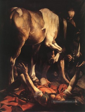 Caravaggio œuvres - La conversion sur le chemin de Damas Caravage